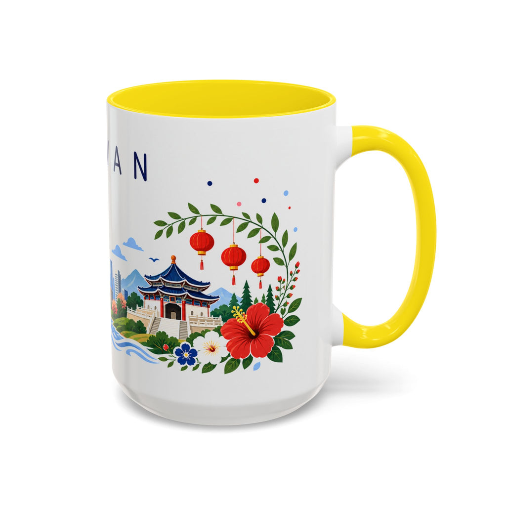 Taiwan Coffee Mug | Travel Souvenir Accent Mug | Place Gift Ceramic Cup 11oz 15oz