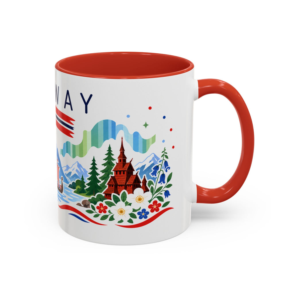 Norway Coffee Mug | Travel Souvenir Accent Mug | Country Gift Ceramic Cup 11oz 15oz