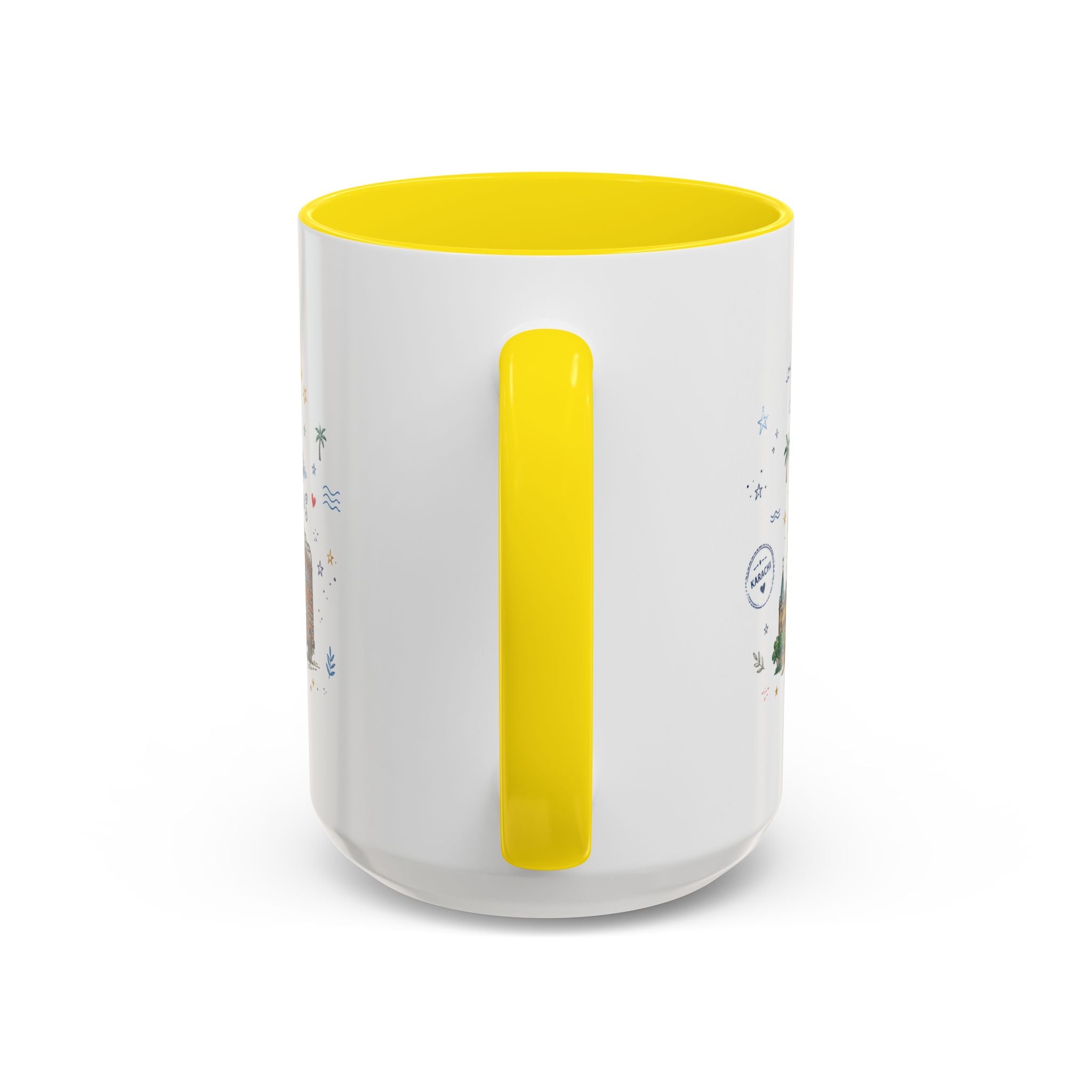 Karachi Coffee Mug | Pakistan Souvenir Travel Gift | Accent Color Ceramic 11oz 15oz