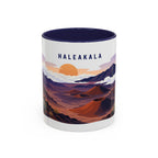 Haleakala National Park Coffee Mug | Solid Color Block Park Souvenir | 11oz 15oz Accent Mug