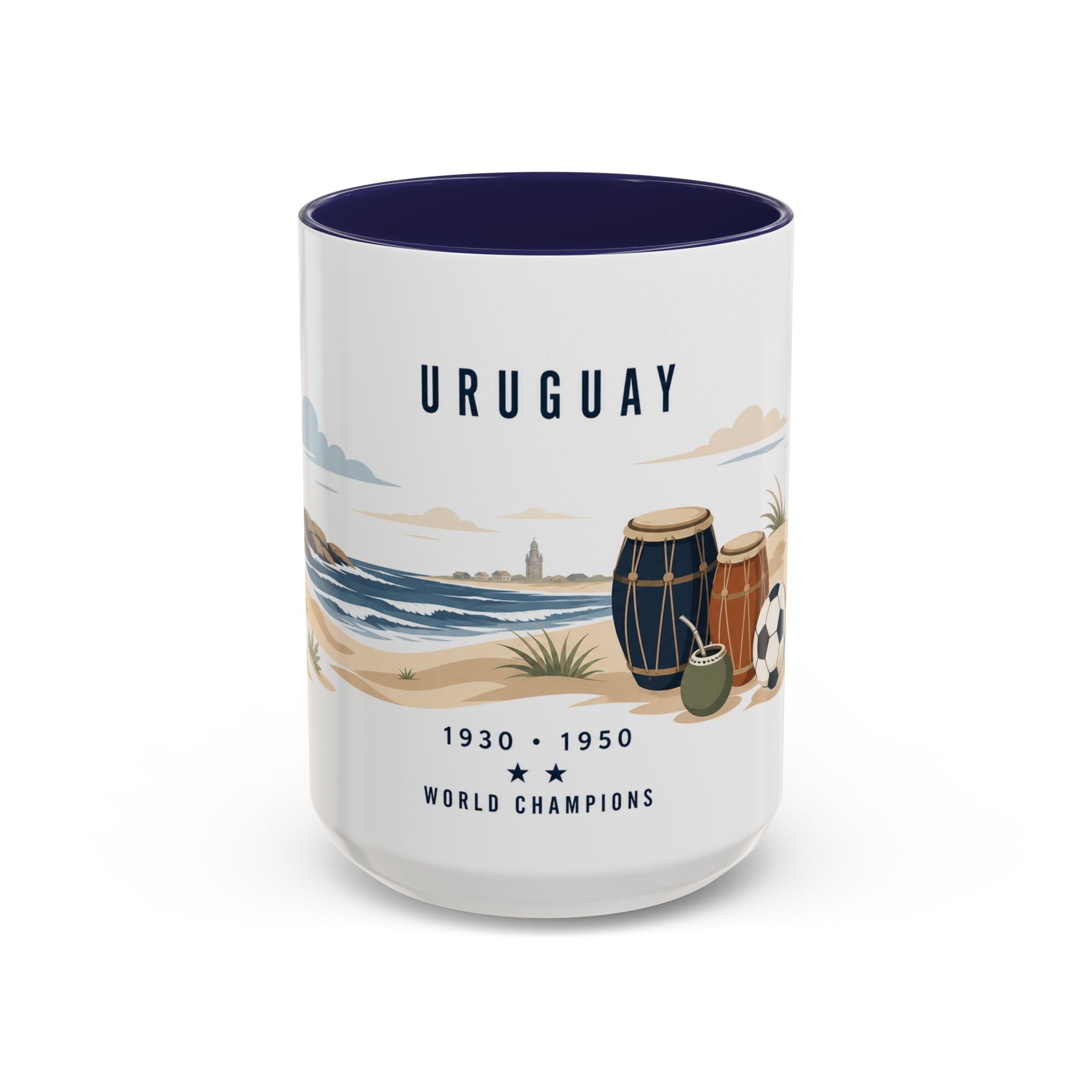 Uruguay World Champions Mug | Two Time Soccer Champion Gift | Uruguayan Football Fan Cup | 1930 1950 | 11oz 15oz Accent Mug
