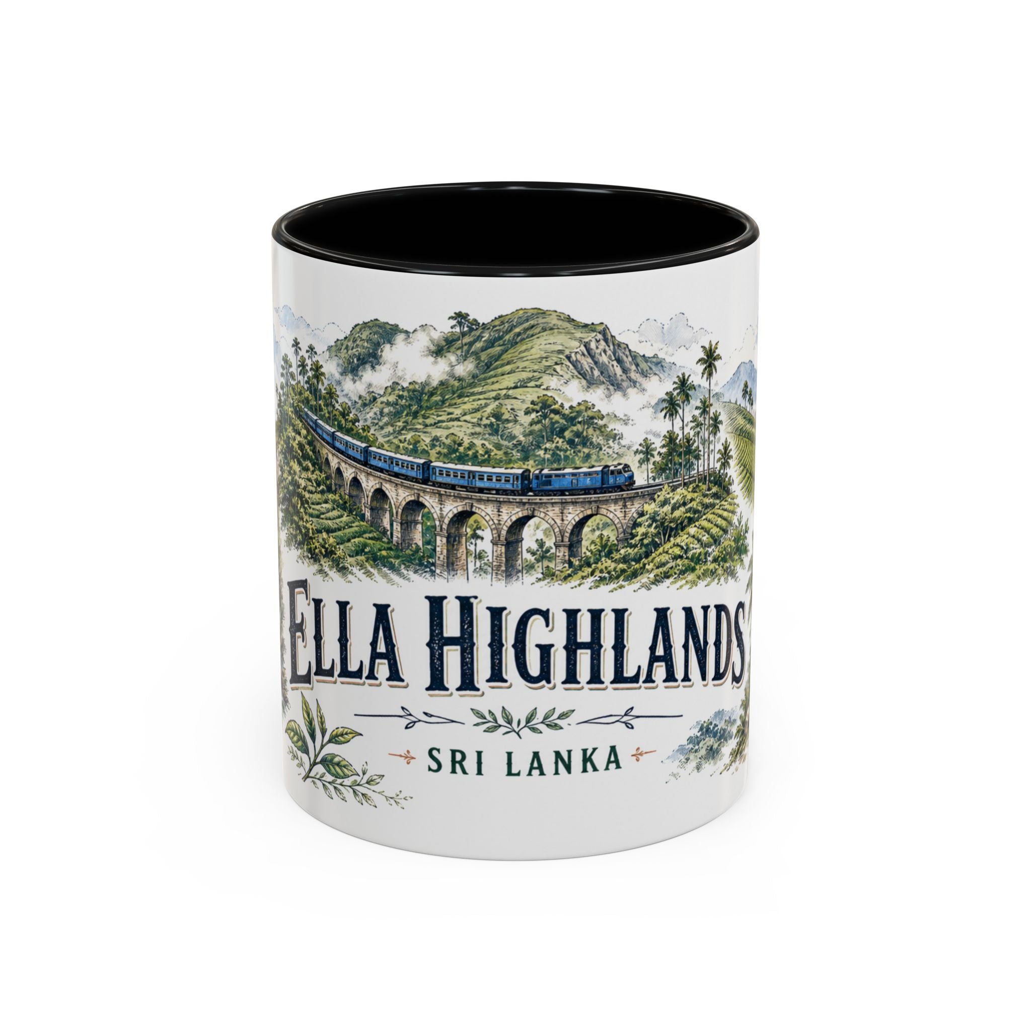Ella Highlands Mug, Sri Lanka Travel Souvenir, Bucket List Gift, Accent Ceramic Coffee Mug 11oz 15oz