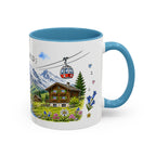 Grindelwald Illustrated Travel Mug | Switzerland Souvenir Accent Coffee Mug | 11oz 15oz Ceramic Cup