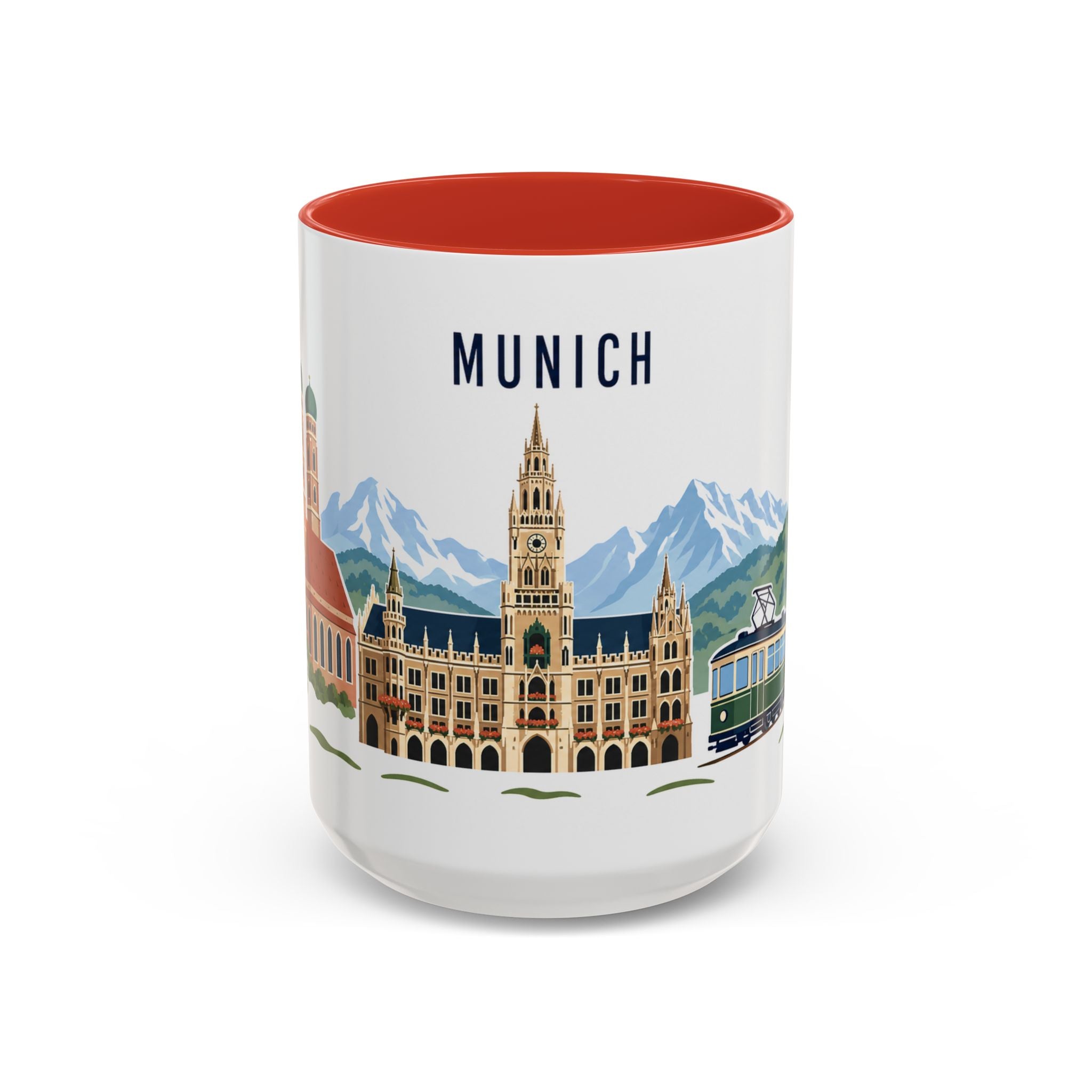 Munich Coffee Mug | Germany Travel Souvenir | Porcelain Decal City Gift | 11oz 15oz Accent Mug