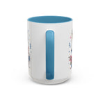Santorini Coffee Mug | Travel Destination Souvenir Gift | Accent Color Ceramic 11oz 15oz