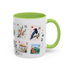 Taipei Coffee Mug | Postage Stamp Collage Mug | Travel Souvenir Accent Cup 11oz 15oz