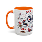 Canada Day Coffee Mug | Canadian Pride Gift | Accent Color Ceramic 11oz 15oz