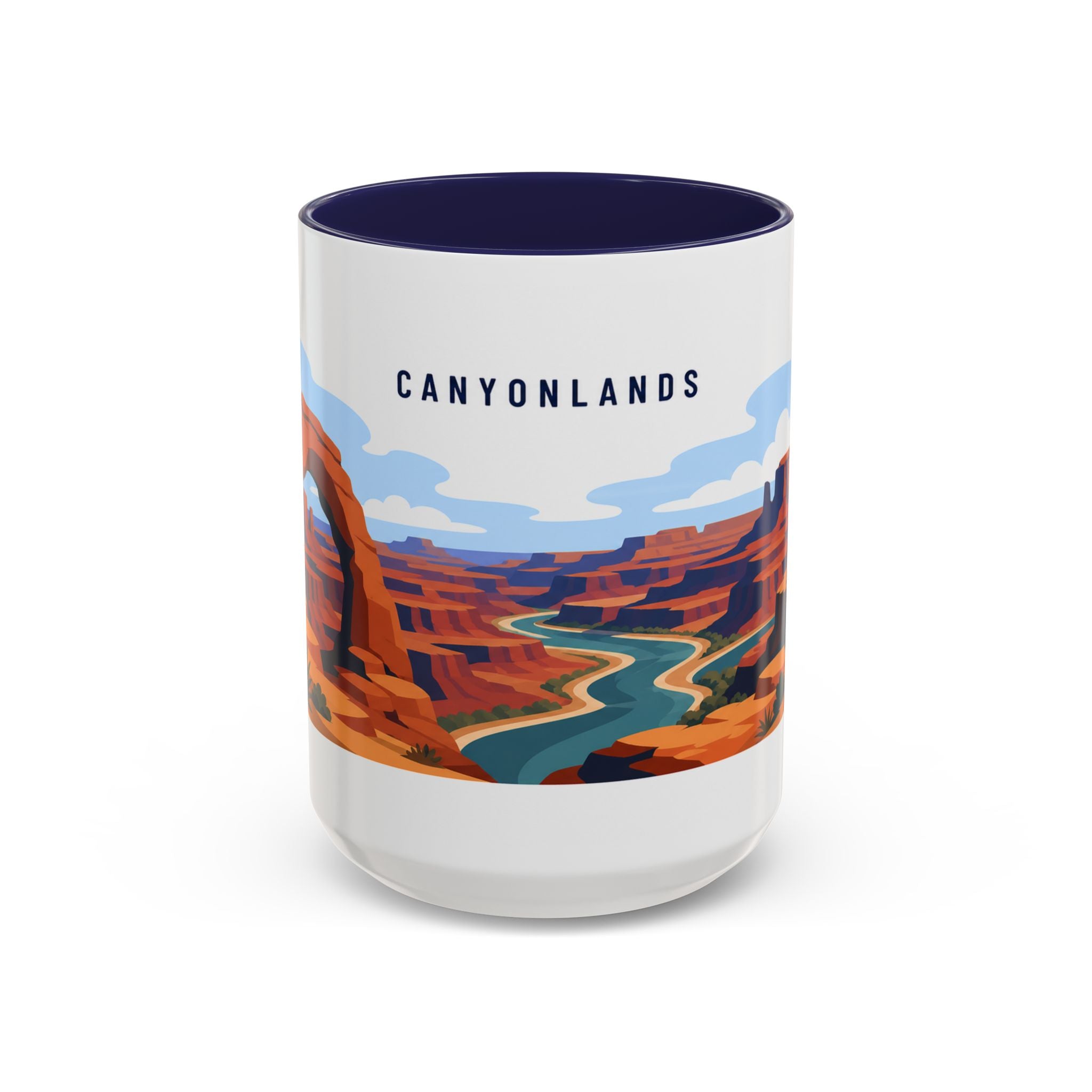 Canyonlands National Park Coffee Mug | Solid Color Block Park Souvenir | 11oz 15oz Accent Mug