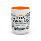 Los Angeles Coffee Mug | California Souvenir City Gift | Accent Color Ceramic 11oz 15oz