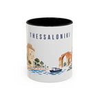 Thessaloniki Coffee Mug | Greece Travel Souvenir | Porcelain Decal City Gift | 11oz 15oz Accent Mug