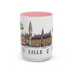 Lille Illustrated Travel Mug | City Souvenir Accent Coffee Mug | 11oz 15oz Ceramic Cup