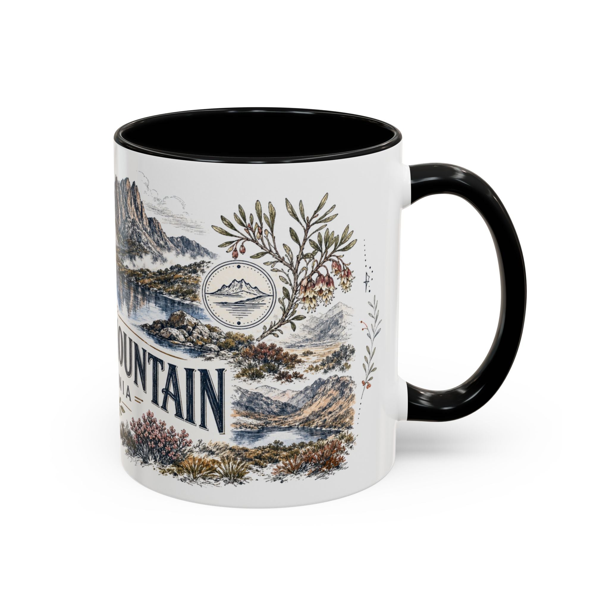 Cradle Mountain Mug, Tasmania Travel Souvenir, Bucket List Gift, Accent Ceramic Coffee Mug 11oz 15oz