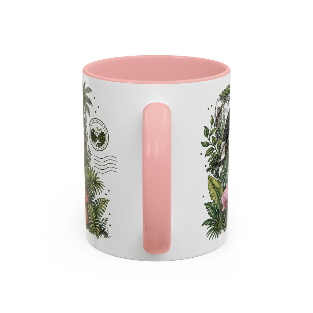 Borneo Rainforest Coffee Mug | Travel Destination Souvenir Gift | Accent Color Ceramic 11oz 15oz