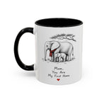 Elephant Mom Coffee Mug | First Home Forever Heart | Mother's Day Gift