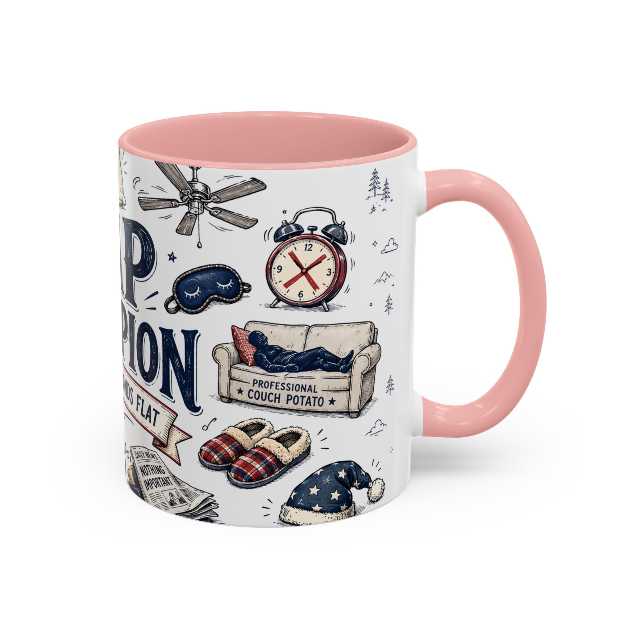 Nap Champion Coffee Mug | Father's Day Gift for Dad | Accent Color Ceramic 11oz 15oz