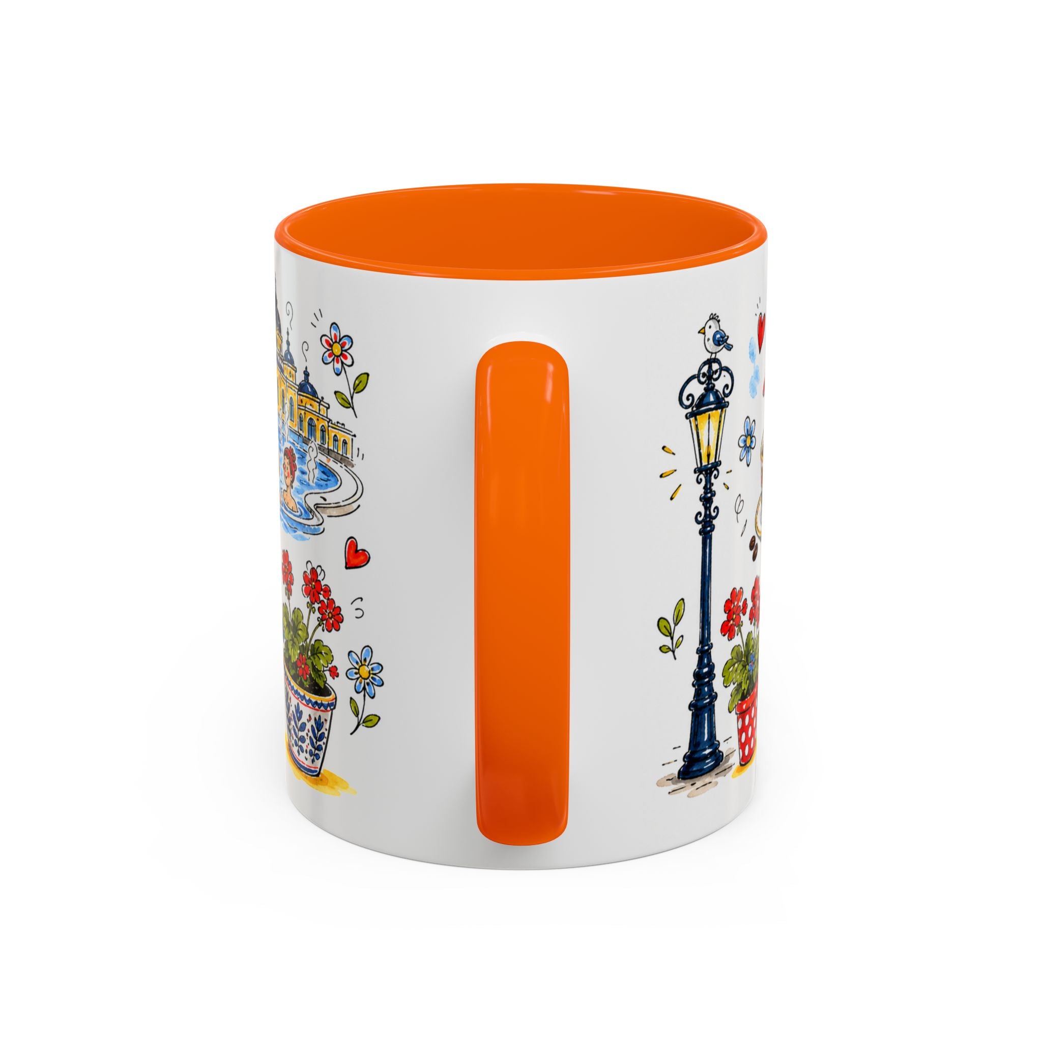 Budapest Travel Mug | European City Souvenir Accent Coffee Mug | 11oz 15oz Ceramic Cup