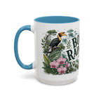 Borneo Rainforest Coffee Mug | Travel Destination Souvenir Gift | Accent Color Ceramic 11oz 15oz