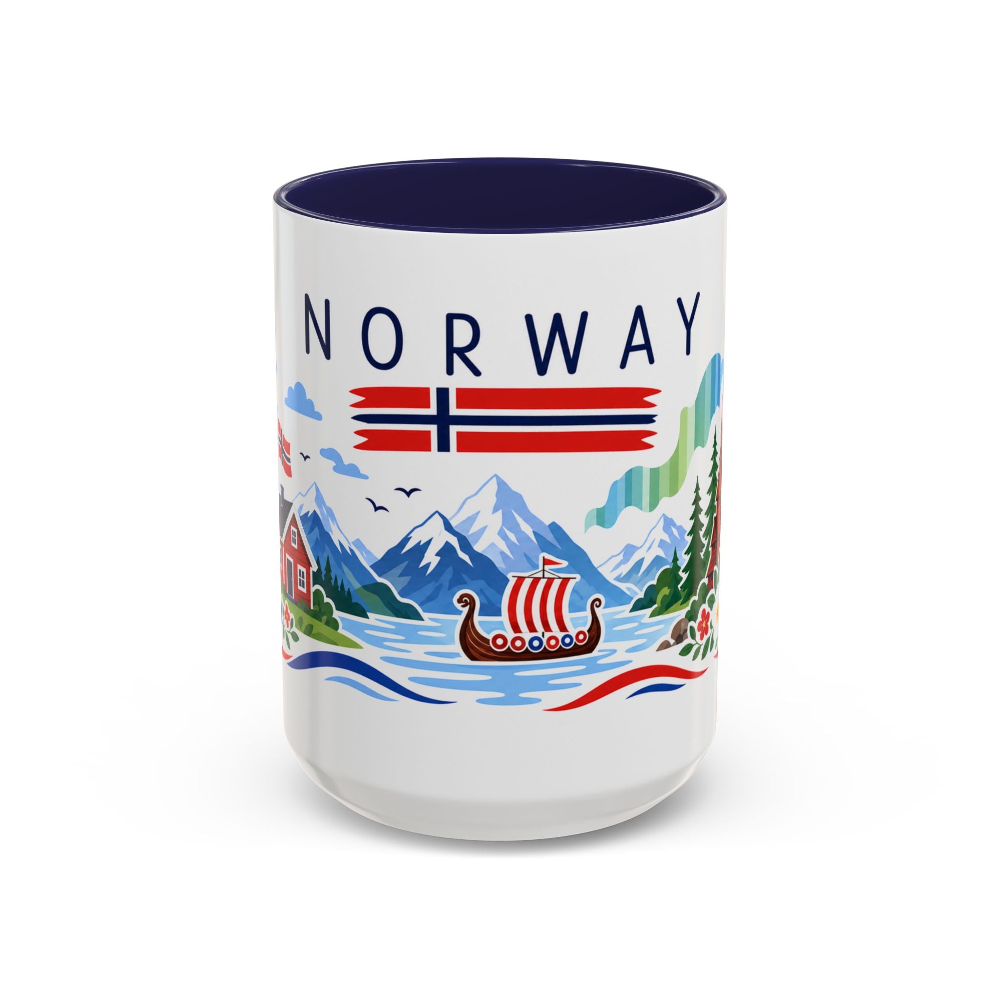 Norway Coffee Mug | Travel Souvenir Accent Mug | Country Gift Ceramic Cup 11oz 15oz