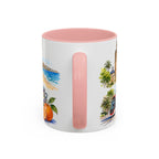 Valencia Illustrated Travel Mug | City Souvenir Accent Coffee Mug | 11oz 15oz Ceramic Cup
