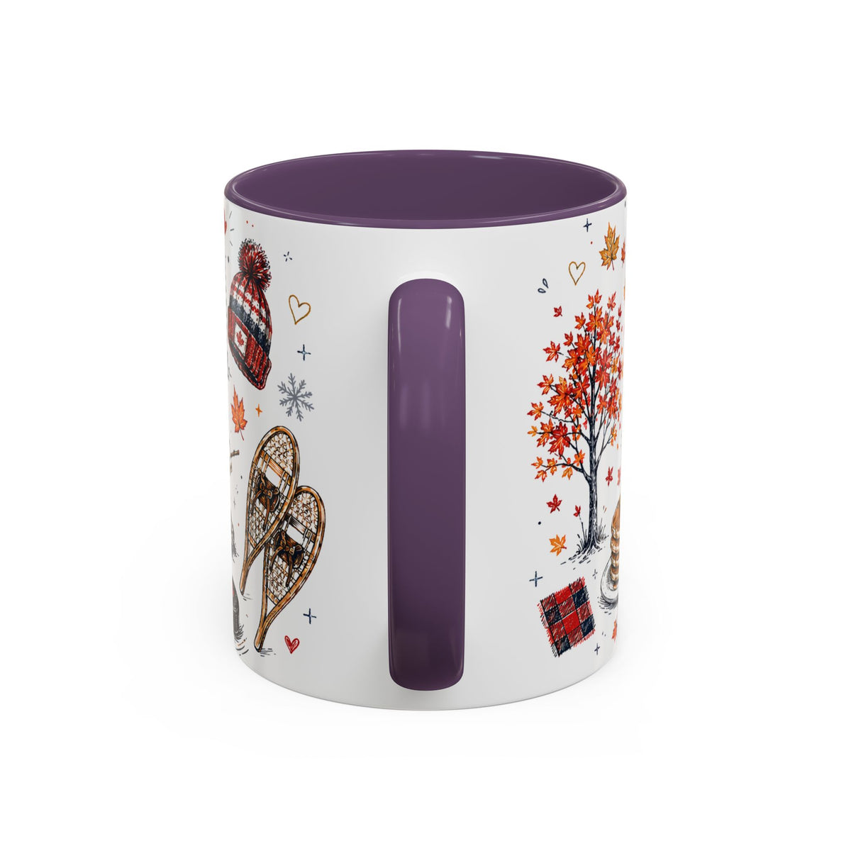 Maple Leaf Forever Coffee Mug | Canadian Pride Gift | Accent Color Ceramic 11oz 15oz