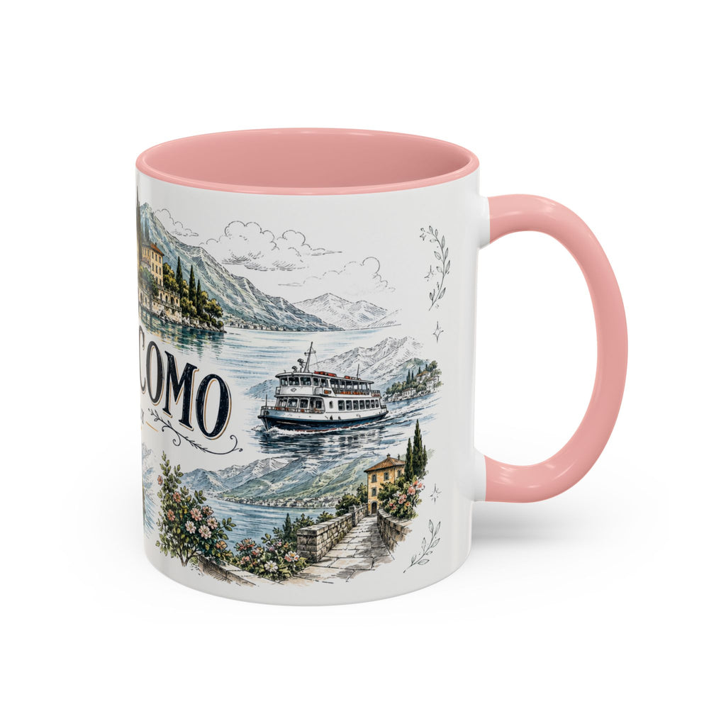 Lake Como Mug, Italy Travel Souvenir, Bucket List Gift, Accent Ceramic Coffee Mug 11oz 15oz