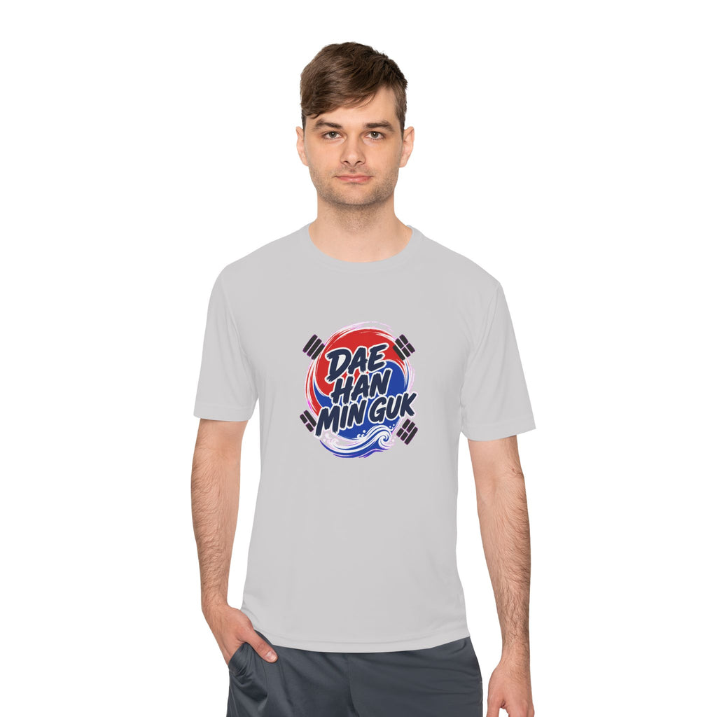 South Korea Dae Han Min Guk Soccer Fan T-Shirt, Moisture Wicking Sport Tee