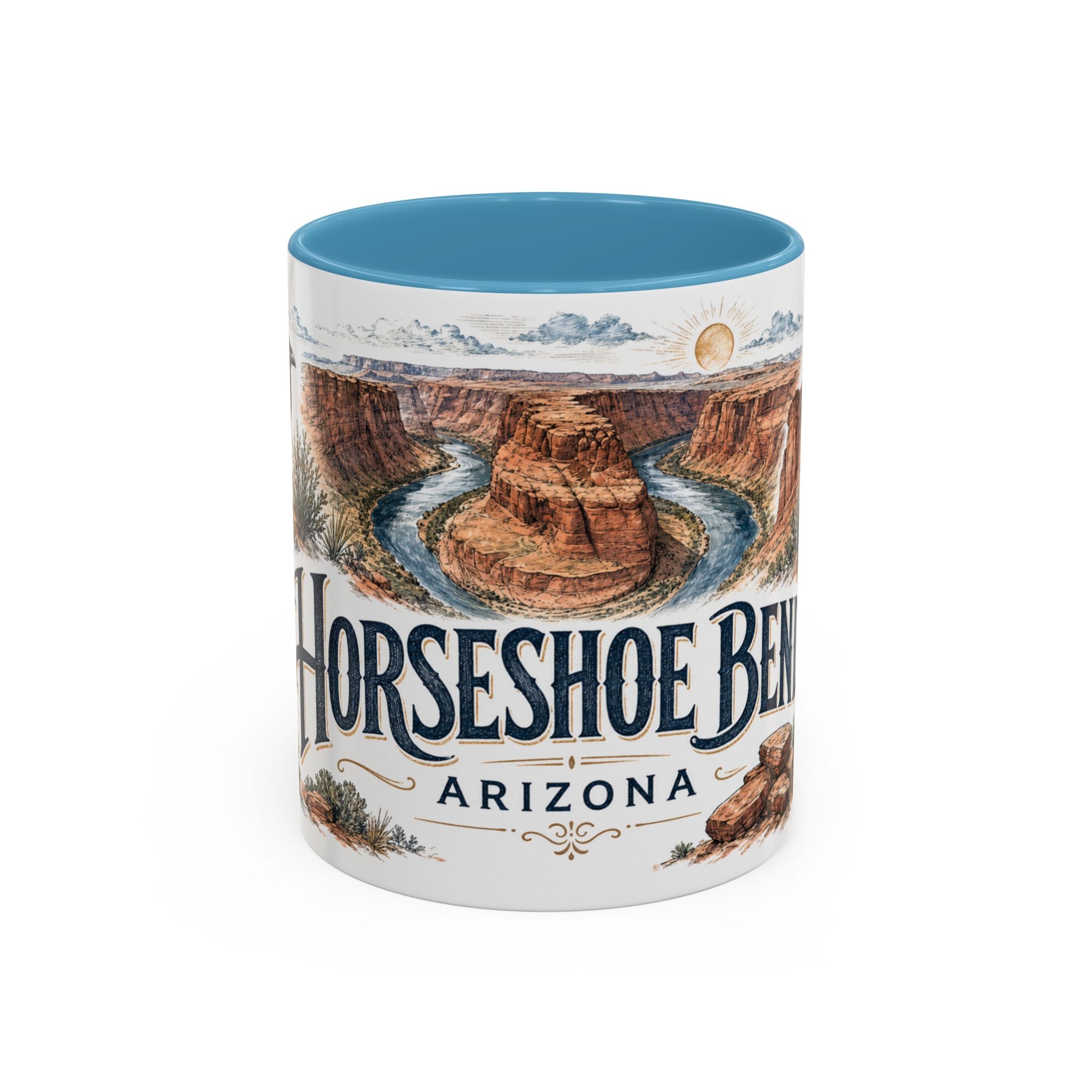 Horseshoe Bend Mug, Arizona Travel Souvenir, Bucket List Gift, Accent Ceramic Coffee Mug 11oz 15oz