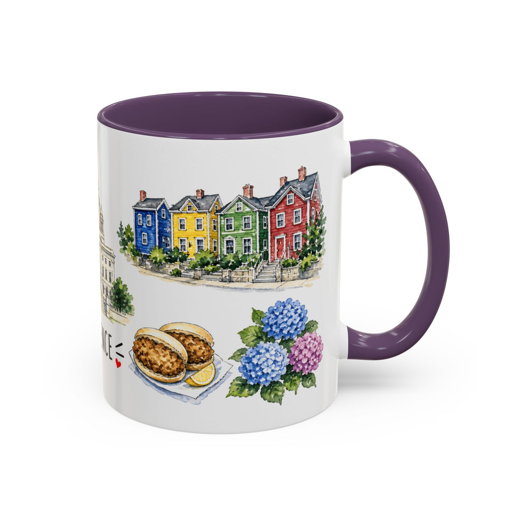 Providence Illustrated Travel Mug | City Souvenir Accent Coffee Mug | 11oz 15oz Ceramic Cup