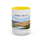 Kobuk Valley National Park Coffee Mug | Solid Color Block Park Souvenir | 11oz 15oz Accent Mug