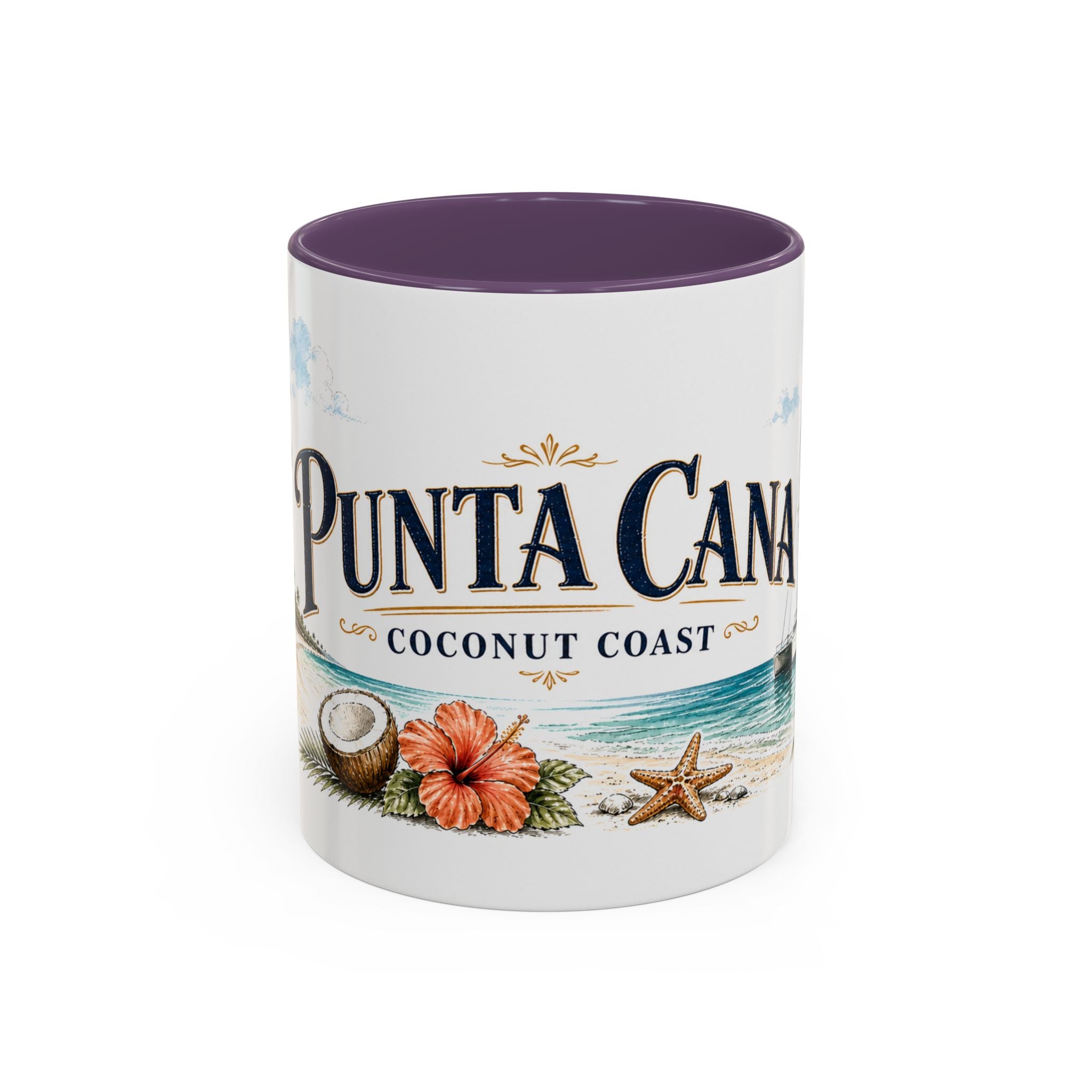 Punta Cana Coffee Mug | Dominican Republic Travel Souvenir | Vintage Illustrated City Gift | 11 oz 15 oz Accent Mug