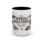 Hawaii Volcanoes National Park Coffee Mug | Hawaii Big Island Lava Volcano Gift | Accent Color Ceramic 11oz 15oz