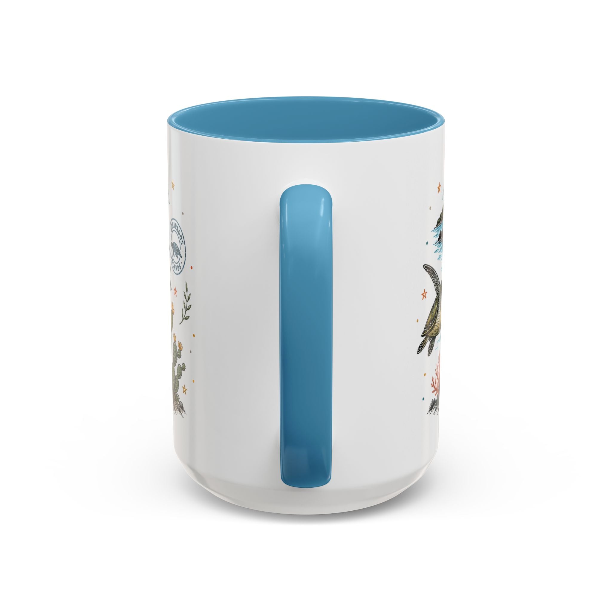 Galapagos Islands Coffee Mug | Travel Destination Souvenir Gift | Accent Color Ceramic 11oz 15oz