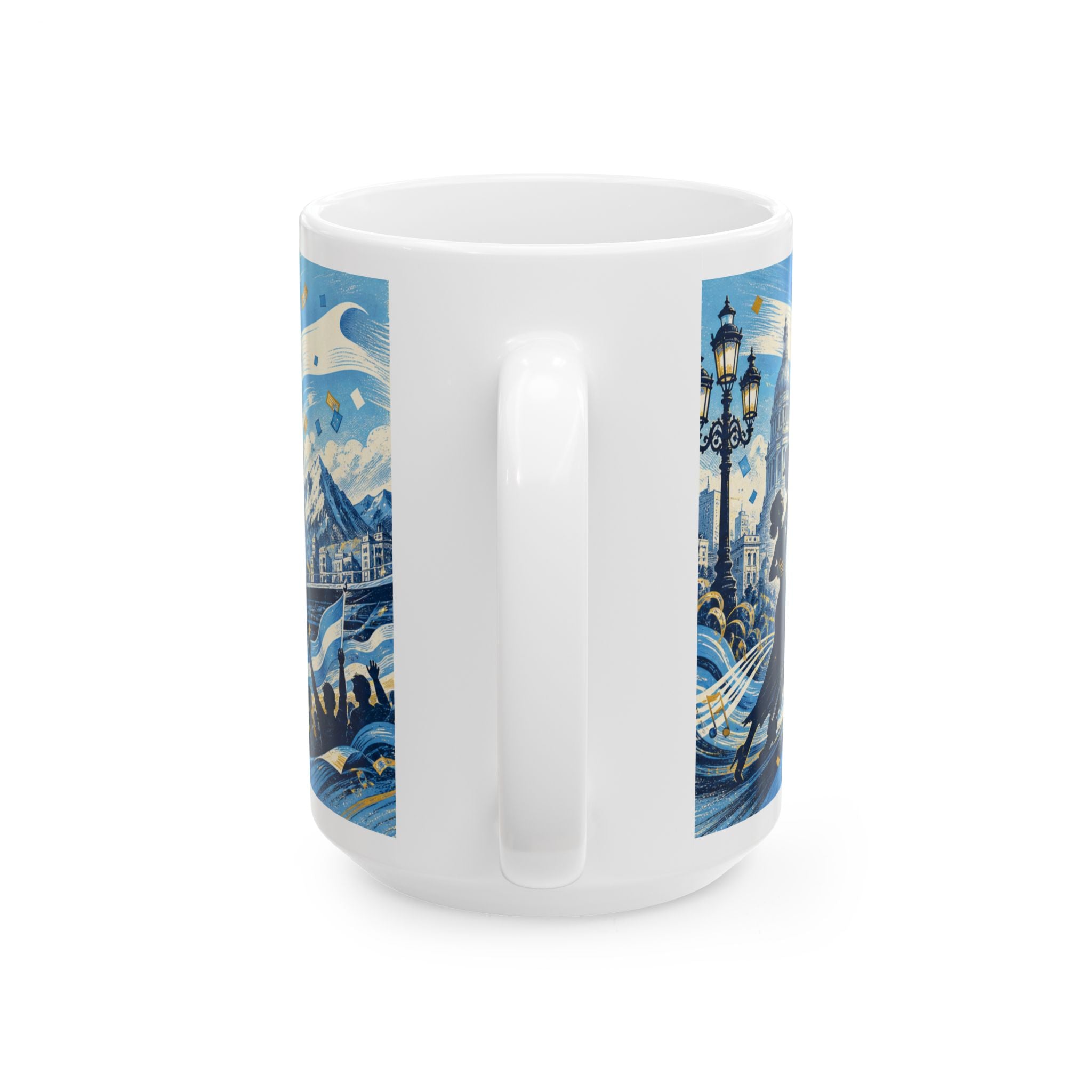 Argentina Soccer Spirit Coffee Mug | Soccer Fan Gift | Ceramic 11oz 15oz Match Day Cup