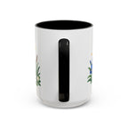 Aquarius Zodiac Coffee Mug | Water Bearer Design | Astrology Birthday Gift | 11 oz 15 oz Ceramic Accent Mug