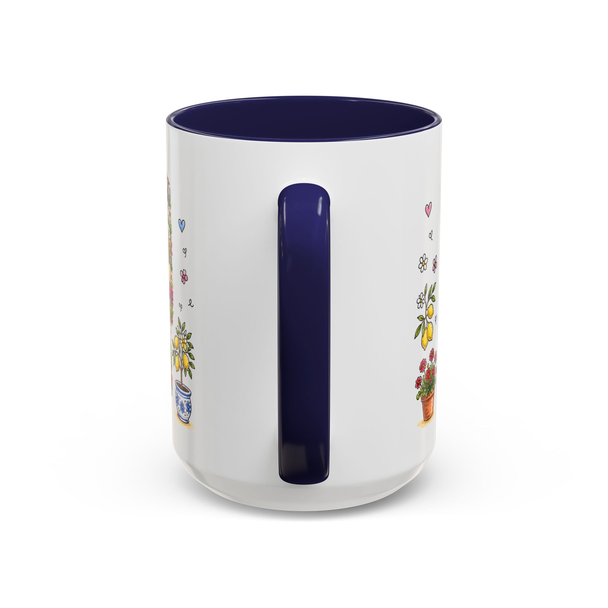 Positano Illustrated Travel Mug | Italy Souvenir Accent Coffee Mug | 11oz 15oz Ceramic Cup