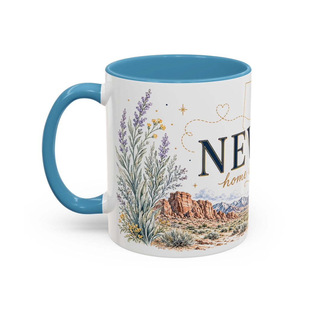 Nevada Home State Mug | Moving Away, Long Distance Friendship Gift | 11oz 15oz Accent Mug