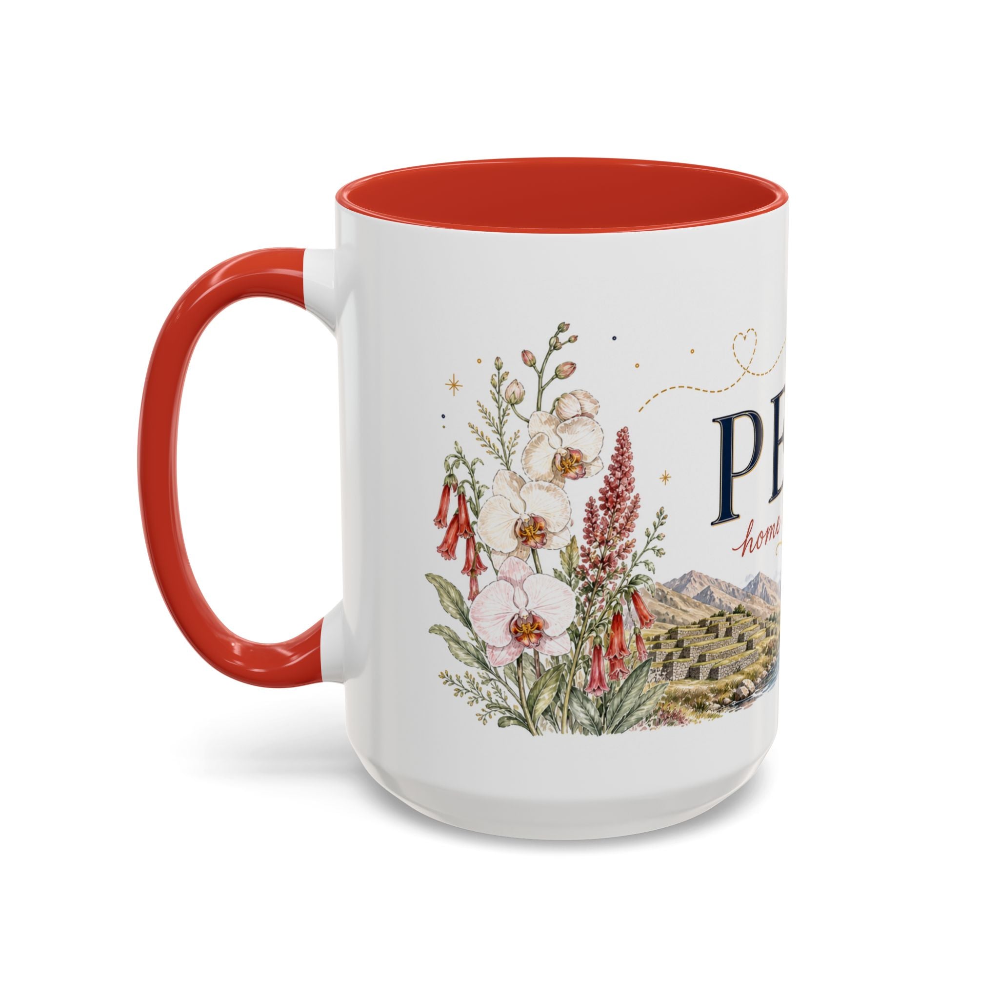 Peru Home Country Mug | Moving Away Gift | Long Distance Friendship | 11 oz 15 oz Accent Mug