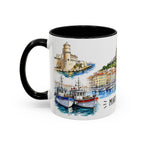 Marseille Illustrated Travel Mug | City Souvenir Accent Coffee Mug | 11oz 15oz Ceramic Cup