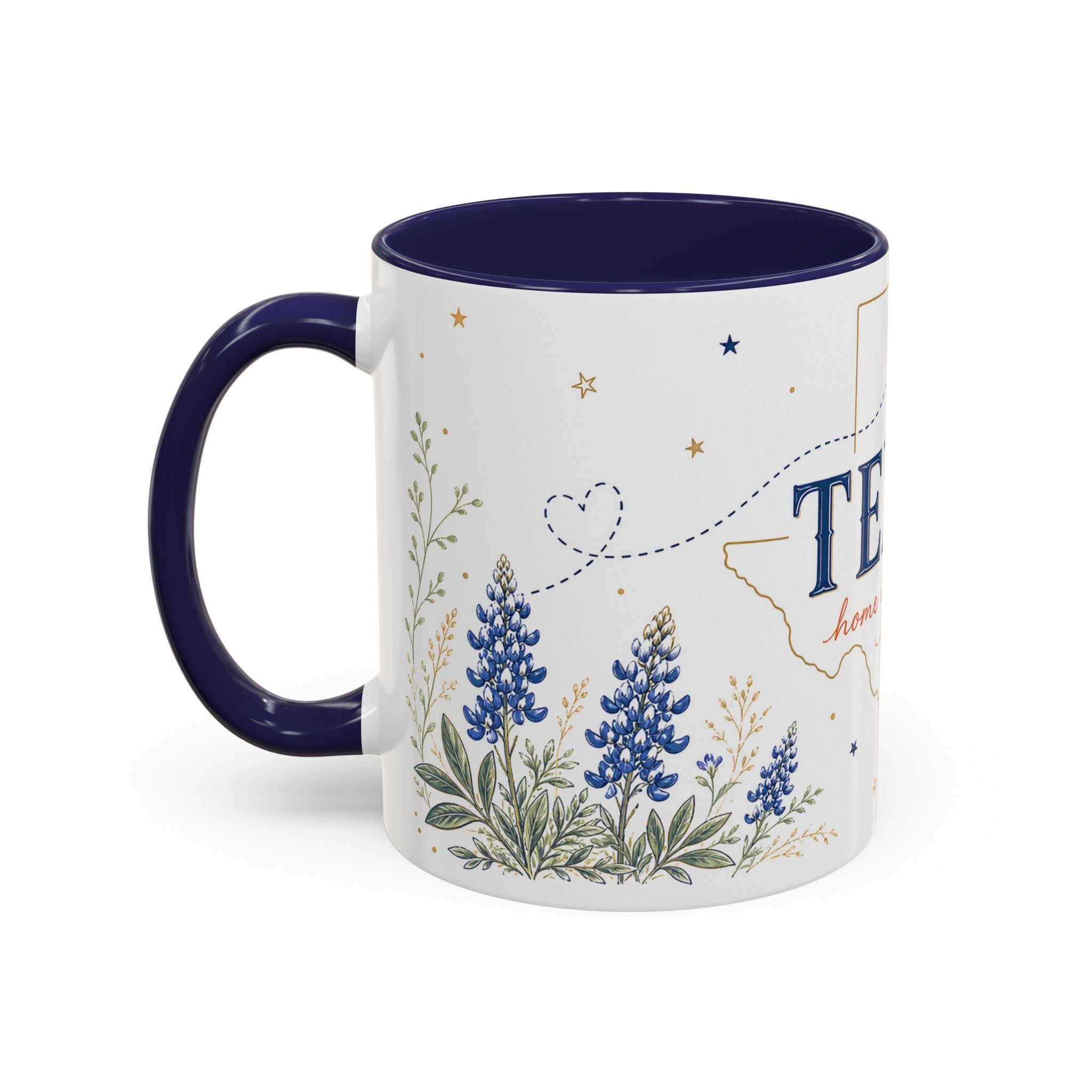 Texas State Map Mug | Bluebonnet Botanical Design, Home Reminder Coffee Cup