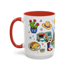 Austin Illustrated Travel Mug | City Souvenir Accent Coffee Mug | 11oz 15oz Ceramic Cup