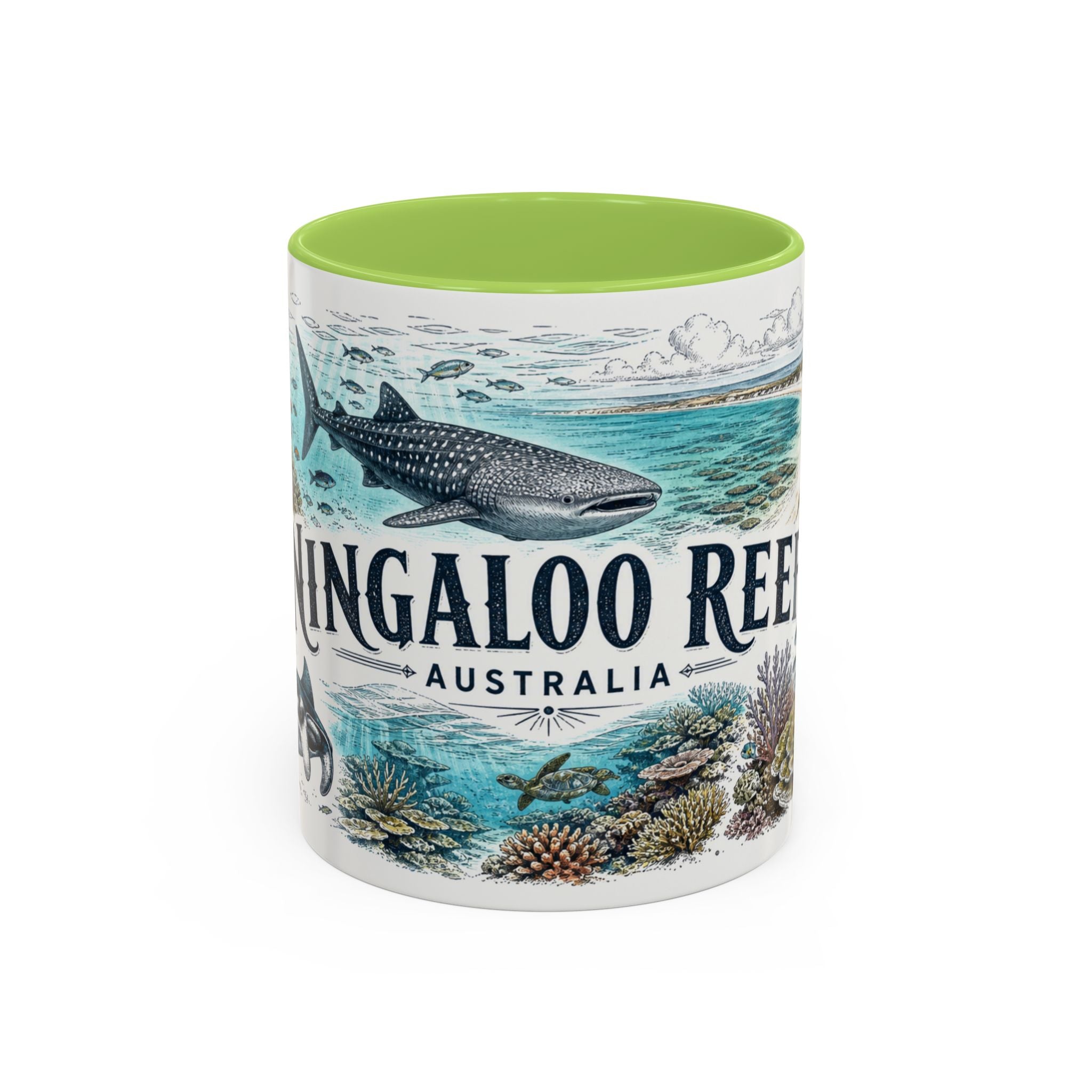 Ningaloo Reef Mug, Australia Travel Souvenir, Bucket List Gift, Accent Ceramic Coffee Mug 11oz 15oz