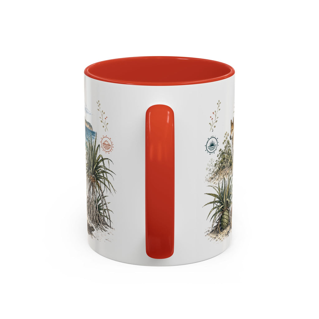 K'gari Mug, Australia Travel Souvenir, Bucket List Gift, Accent Ceramic Coffee Mug 11oz 15oz