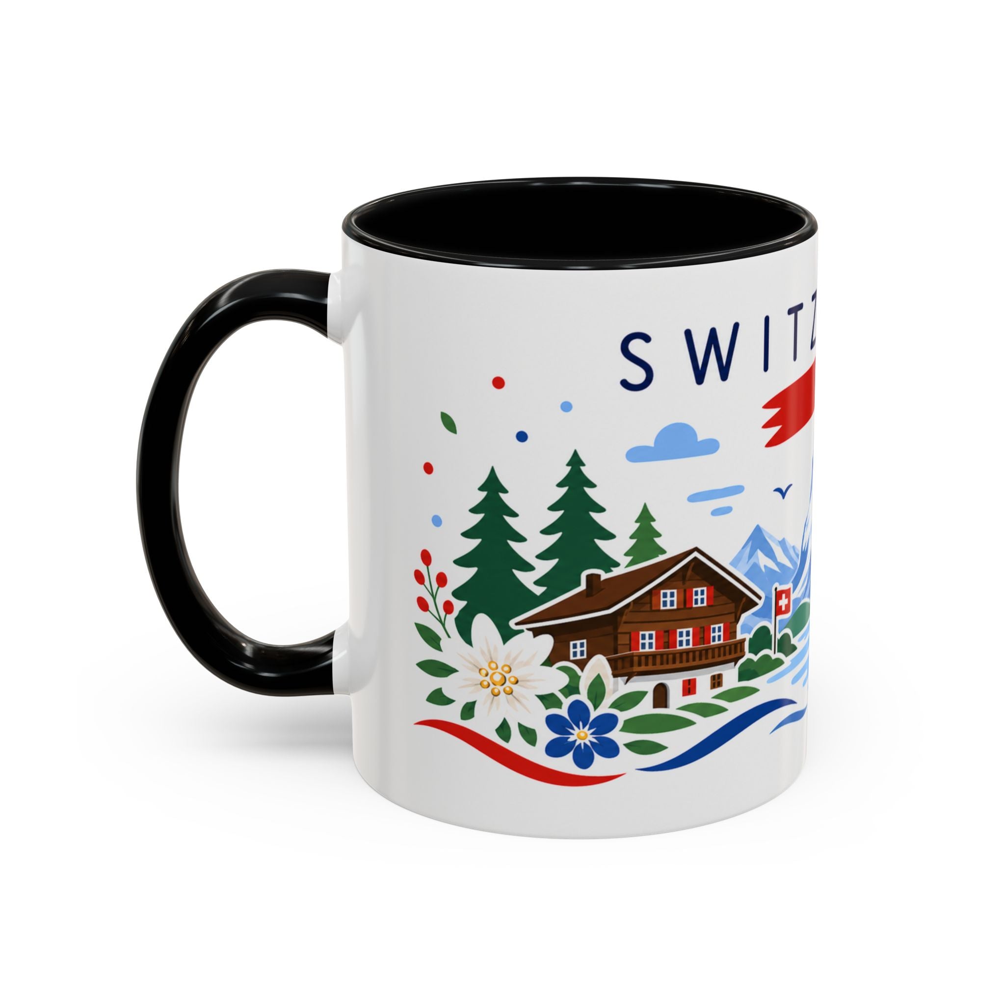 Switzerland Coffee Mug | Travel Souvenir Accent Mug | Country Gift Ceramic Cup 11oz 15oz
