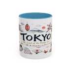 Tokyo Coffee Mug | Japan Souvenir Travel Gift | Accent Color Ceramic 11oz 15oz