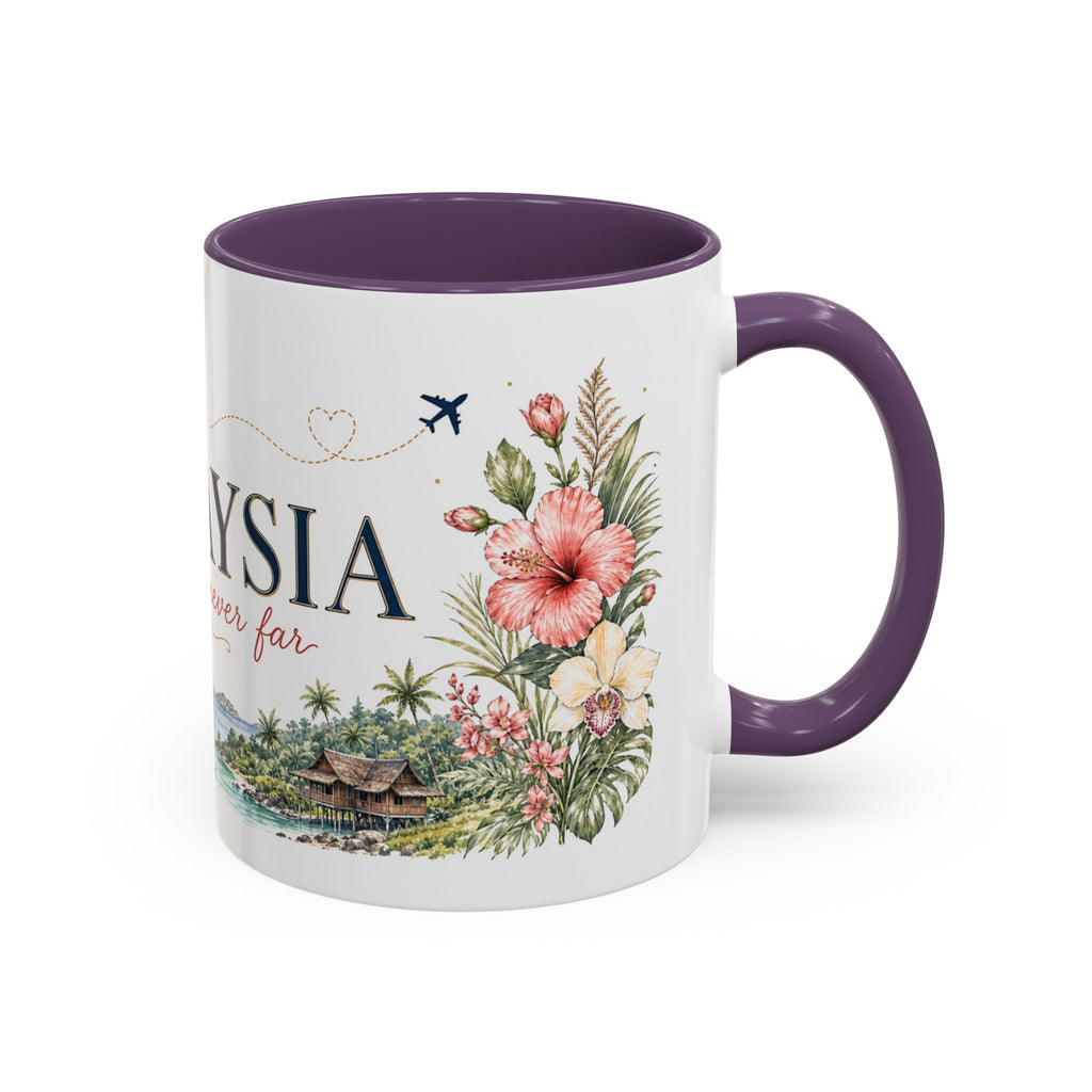 Malaysia Home Country Mug | Moving Away Gift | Long Distance Friendship | 11 oz 15 oz Accent Mug