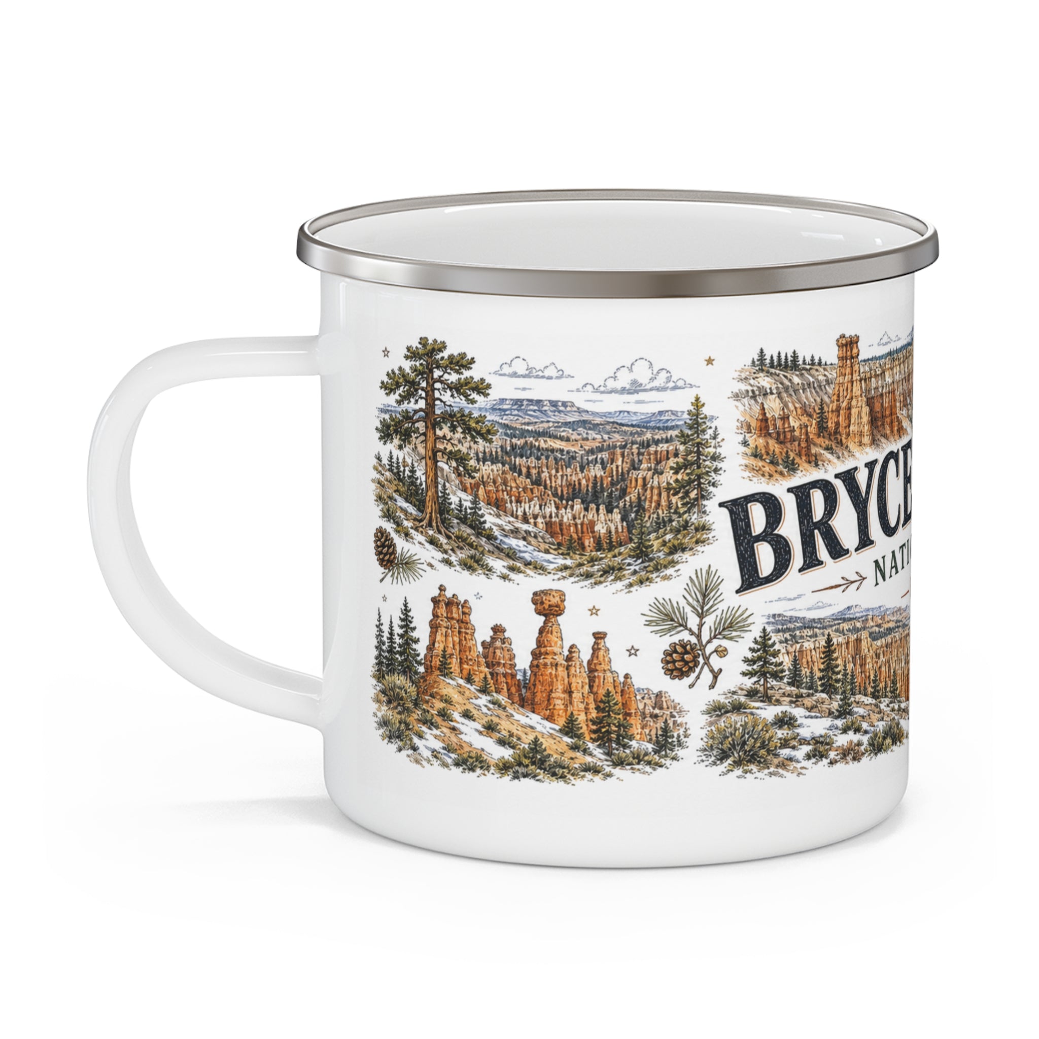 Bryce Canyon National Park Vintage Enamel Camping Mug | 12oz National Park Hiking Gift