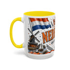 Netherlands Soccer Coffee Mug | World Cup Fan Gift | Accent Color Ceramic 11oz 15oz Match Day Cup