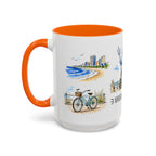 Virginia Beach Illustrated Travel Mug | City Souvenir Accent Coffee Mug | 11oz 15oz Ceramic Cup