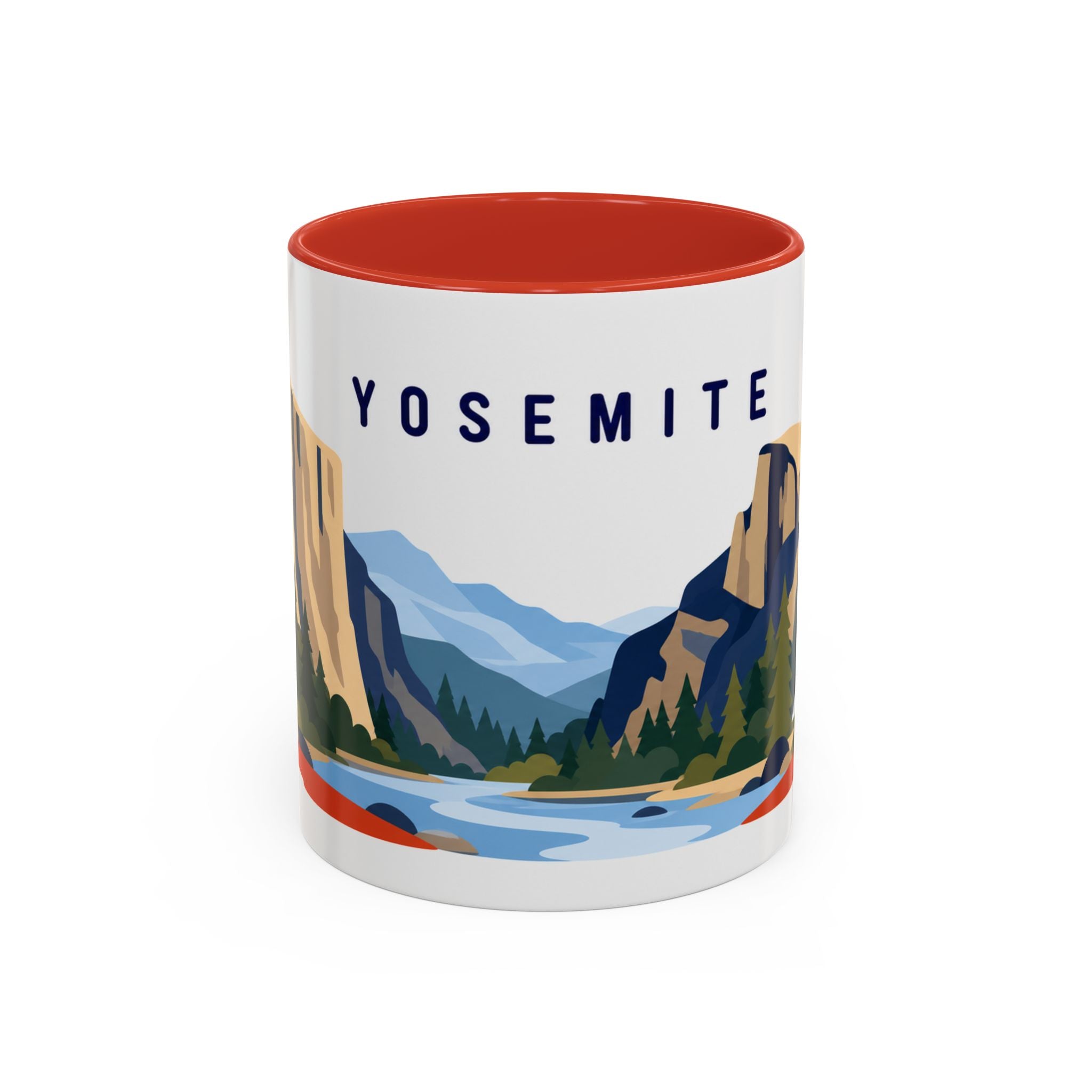 Yosemite Coffee Mug | Travel Destination Souvenir Gift | Accent Color Ceramic 11oz 15oz