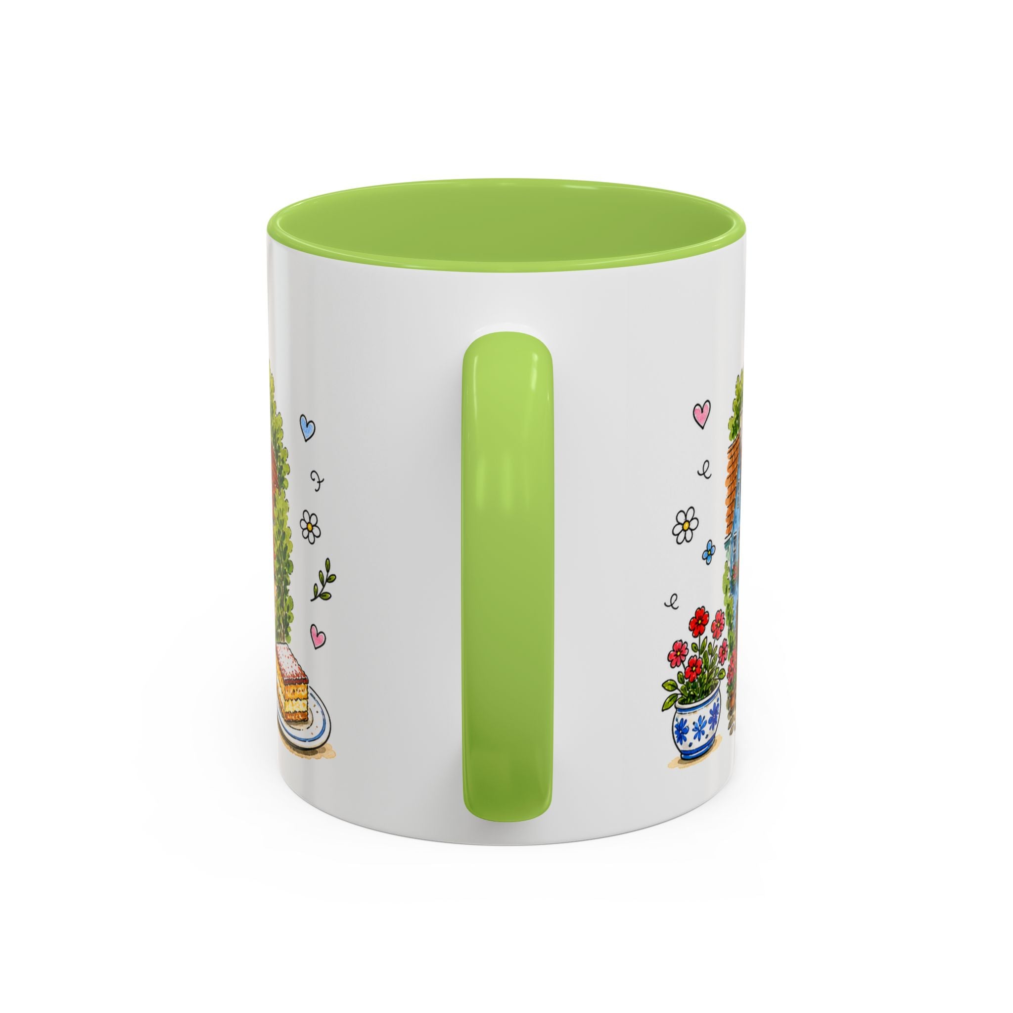 Cesky Krumlov Illustrated Travel Mug | Czechia Souvenir Accent Coffee Mug | 11oz 15oz Ceramic Cup